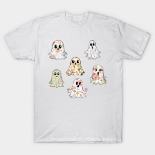 Cute Floral Ghosts T-Shirt